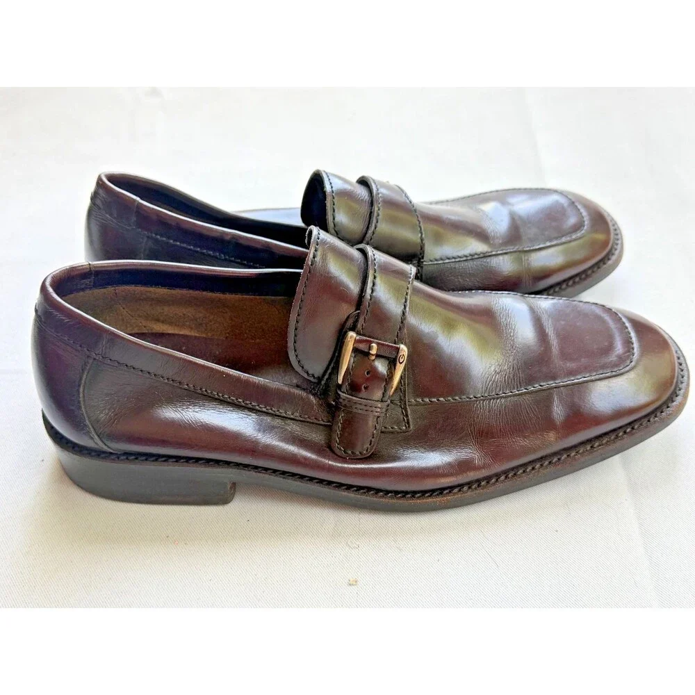 Gambinelli Cavallieri size 9 leather loafers in a deep cognac color